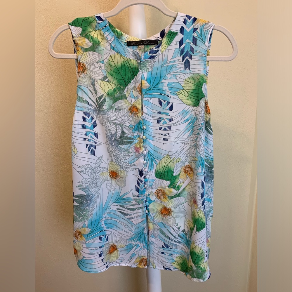 Rose & Olive sleeveless tunic